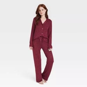 *NWT* Stars Above Pajama Set In Berry Swirl/Burgundy